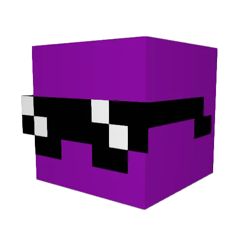 ThePurpleGuy23 Minecraft avatar head, 3D render