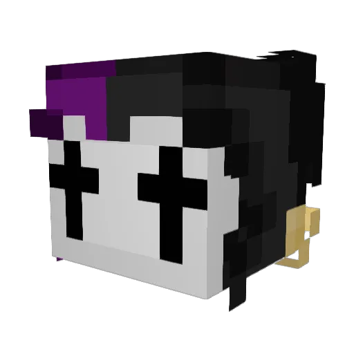ThePurpleJester_ Minecraft avatar head, 3D render