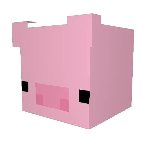 ThePurplePiggies Minecraft avatar head, 3D render