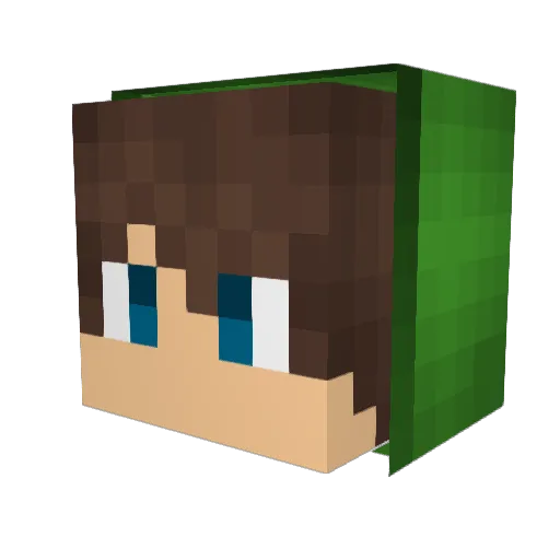 TheQffel Minecraft avatar head, 3D render