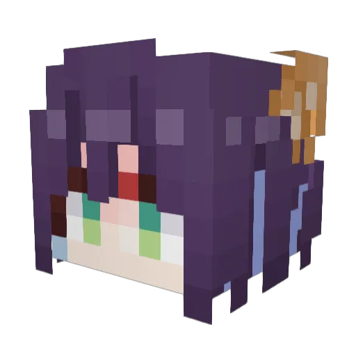 TheQianBai Minecraft avatar head, 3D render
