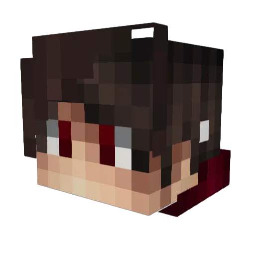 TheQualifiedNerd Minecraft avatar head, 3D render