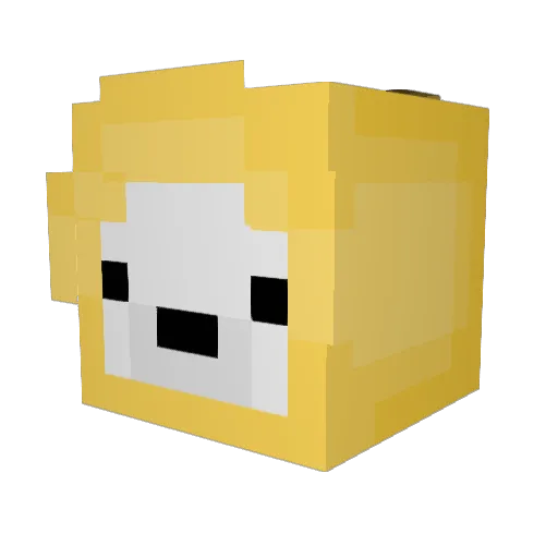 TheQueen Minecraft avatar head, 3D render