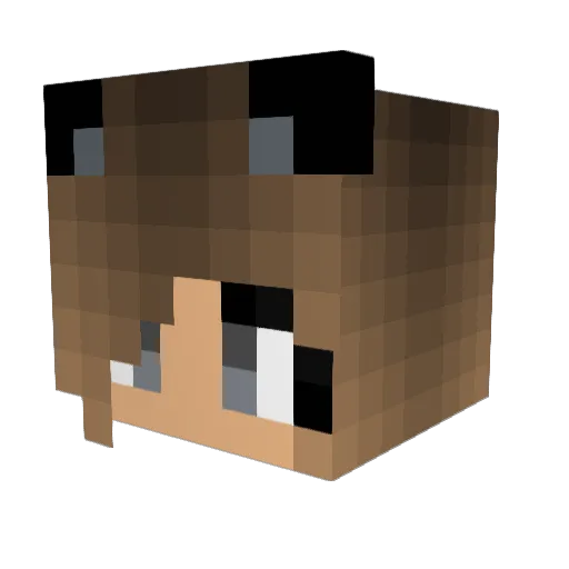 TheQueengeilo Minecraft avatar head, 3D render