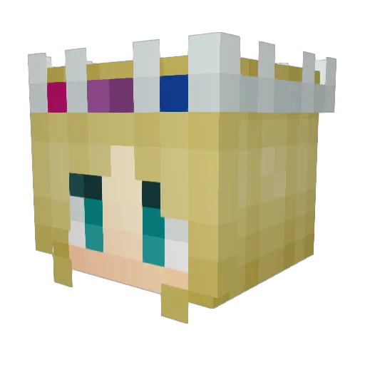 TheQueensToast Minecraft avatar head, 3D render