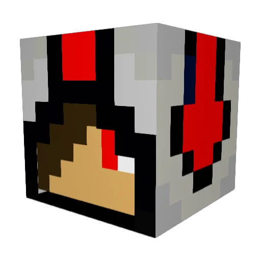 TheQuietAssasin Minecraft avatar head, 3D render