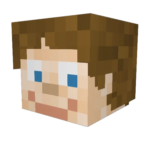 TheQuinton Minecraft avatar head, 3D render