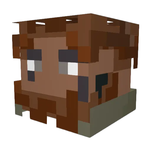 TheQulis Minecraft avatar head, 3D render