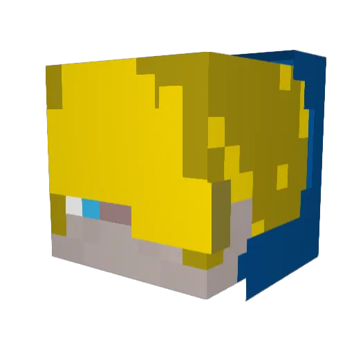TheR1FThere Minecraft avatar head, 3D render