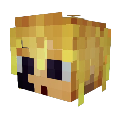 TheR3alKing Minecraft avatar head, 3D render