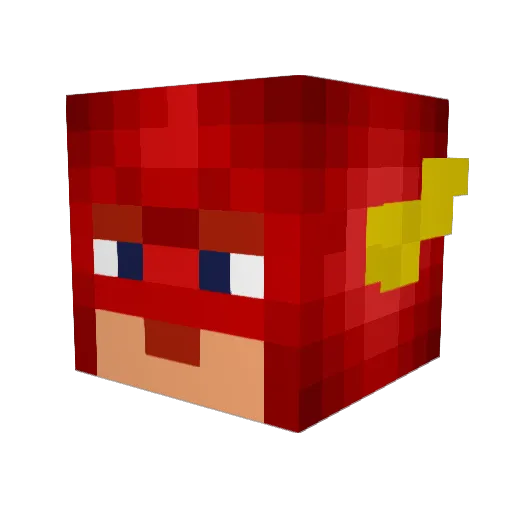 TheR3dStreak Minecraft avatar head, 3D render