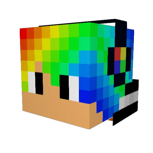 TheROcraft_Mine Minecraft avatar head, 3D render