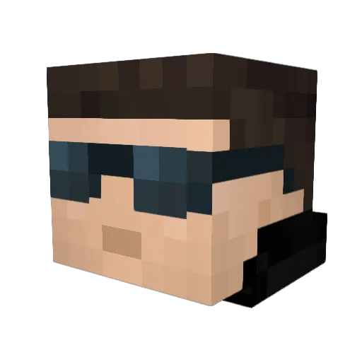 TheRPGKing Minecraft avatar head, 3D render