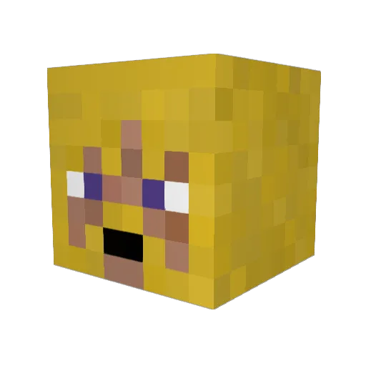 TheRUSSIANFerret Minecraft avatar head, 3D render