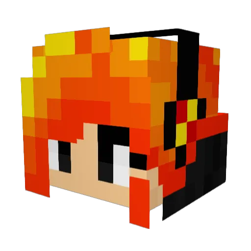 TheRW Minecraft avatar head, 3D render