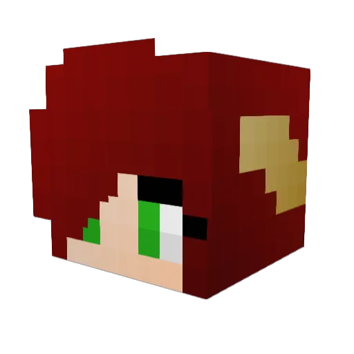TheRWBYRailfan Minecraft avatar head, 3D render