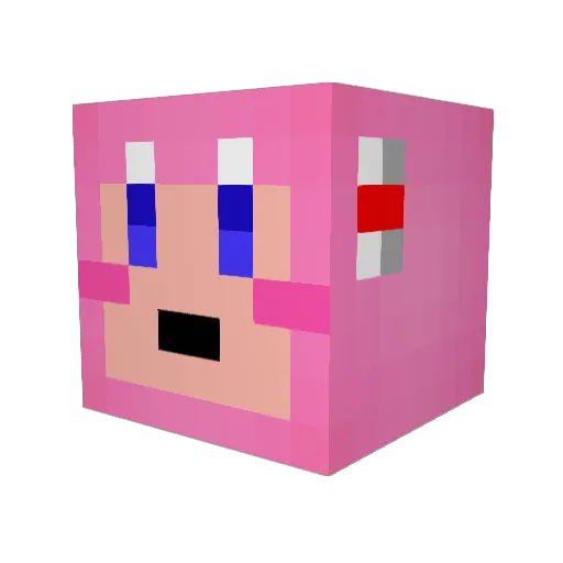 TheRa1ny Minecraft avatar head, 3D render
