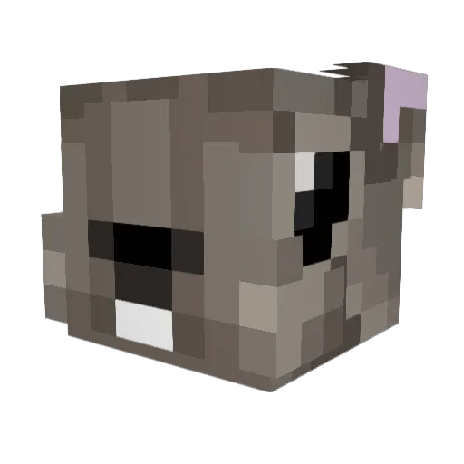 TheRabbitHutch Minecraft avatar head, 3D render