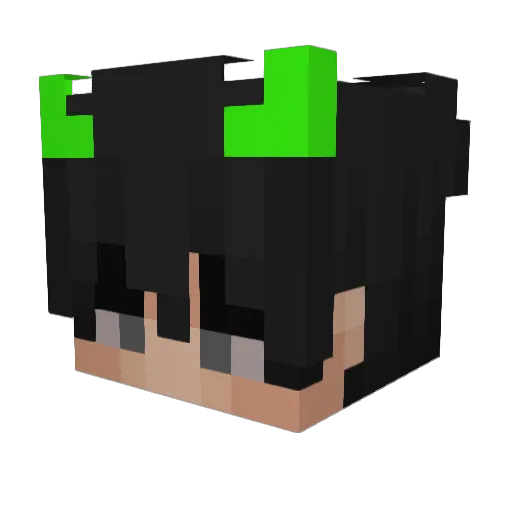 TheRabitter Minecraft avatar head, 3D render