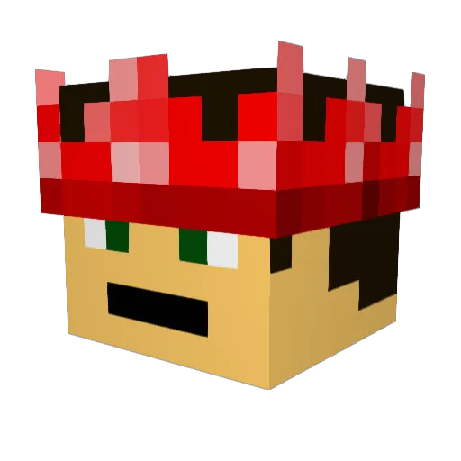 TheRacain Minecraft avatar head, 3D render