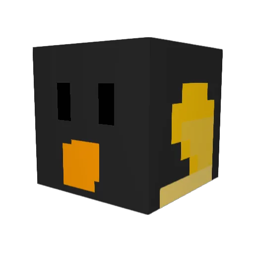 TheRacistPenguin Minecraft avatar head, 3D render