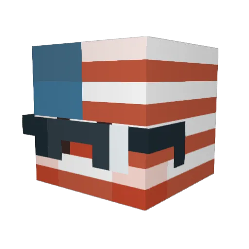 TheRainGirl106 Minecraft avatar head, 3D render