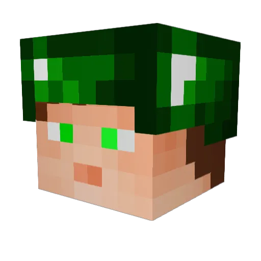 TheRainbowDipper Minecraft avatar head, 3D render