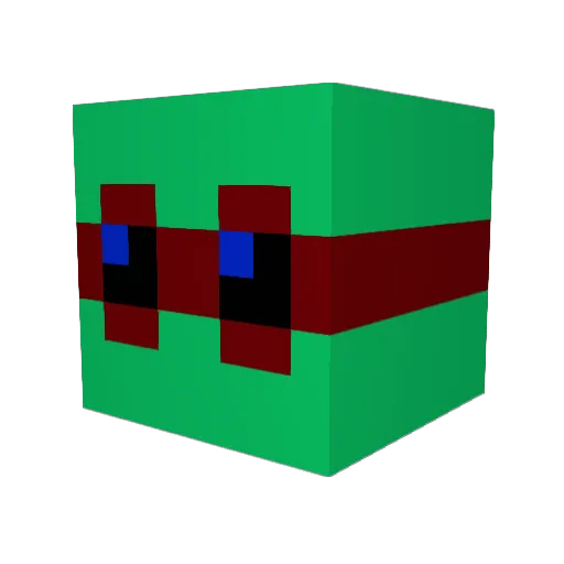 TheRaizor Minecraft avatar head, 3D render