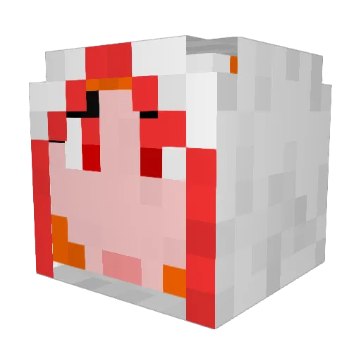 TheRamen Minecraft avatar head, 3D render