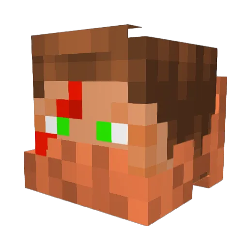 TheRaptorLeader Minecraft avatar head, 3D render