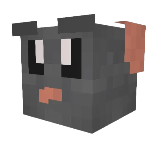 TheRatCanFlyYT Minecraft avatar head, 3D render