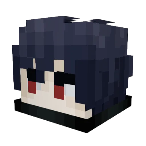 TheRavenXV Minecraft avatar head, 3D render