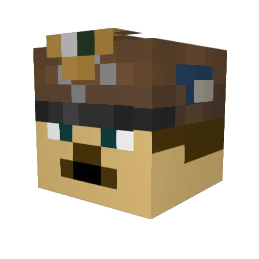 TheRaven_King Minecraft avatar head, 3D render