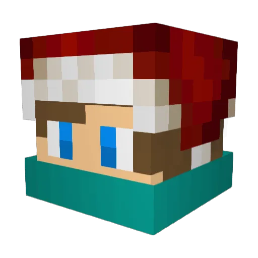 TheRaxcuSupeR Minecraft avatar head, 3D render