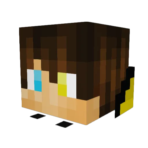 TheRayLux Minecraft avatar head, 3D render