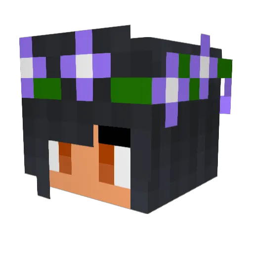 TheReadingPanda Minecraft avatar head, 3D render