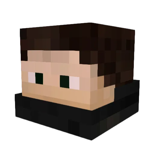 TheRealA77 Minecraft avatar head, 3D render