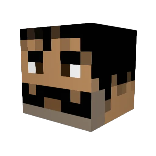 TheRealAbro Minecraft avatar head, 3D render