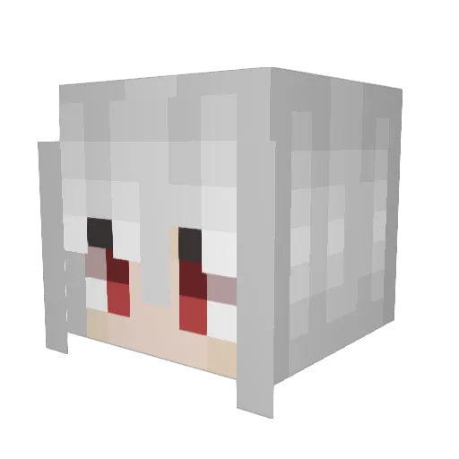 TheRealAeriel Minecraft avatar head, 3D render