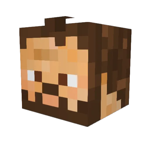TheRealAnimal Minecraft avatar head, 3D render