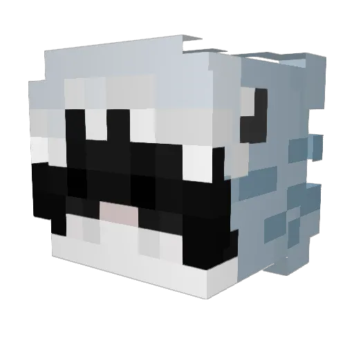 TheRealBlubie Minecraft avatar head, 3D render