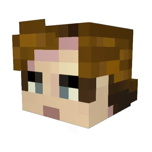 TheRealBoldi Minecraft avatar head, 3D render