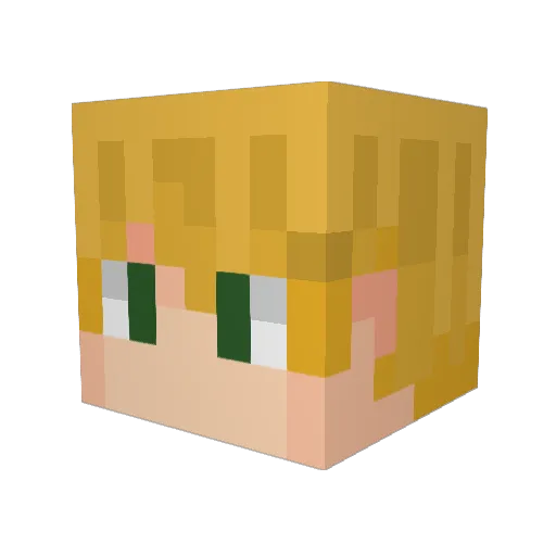 TheRealCasserole Minecraft avatar head, 3D render