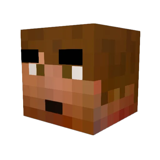 TheRealChinchila Minecraft avatar head, 3D render