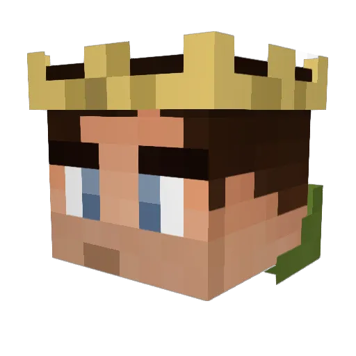 TheRealClam Minecraft avatar head, 3D render