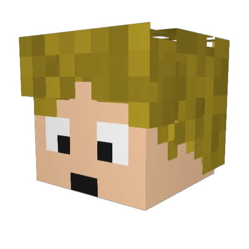 TheRealCopier Minecraft avatar head, 3D render