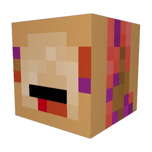 TheRealD0C Minecraft avatar head, 3D render