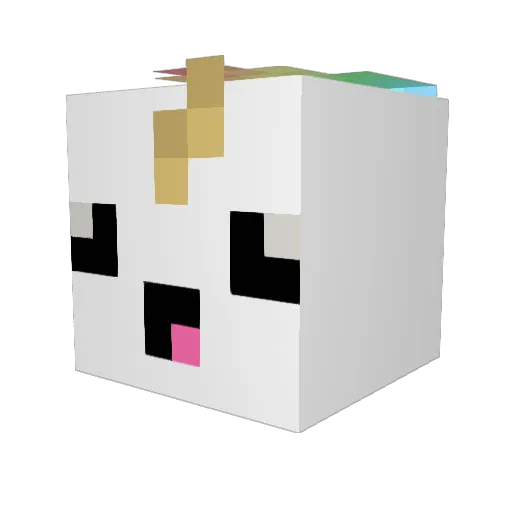 TheRealDanishes Minecraft avatar head, 3D render