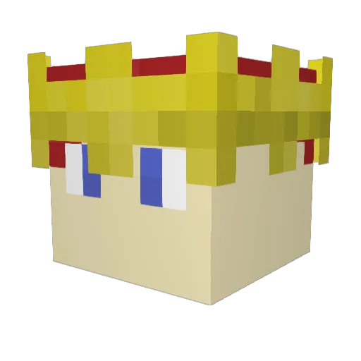 TheRealDebut Minecraft avatar head, 3D render