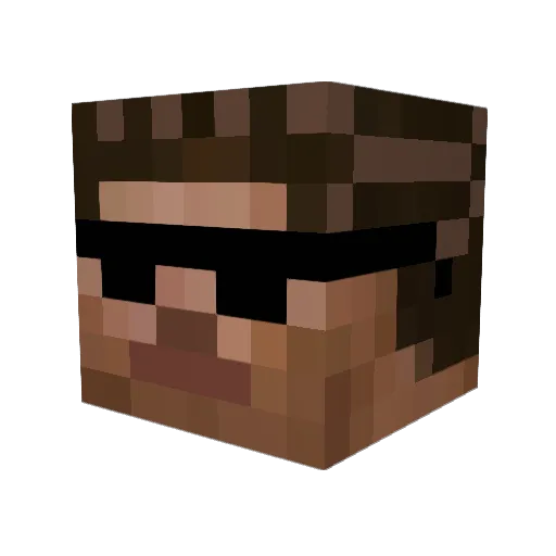 TheRealDrac0 Minecraft avatar head, 3D render